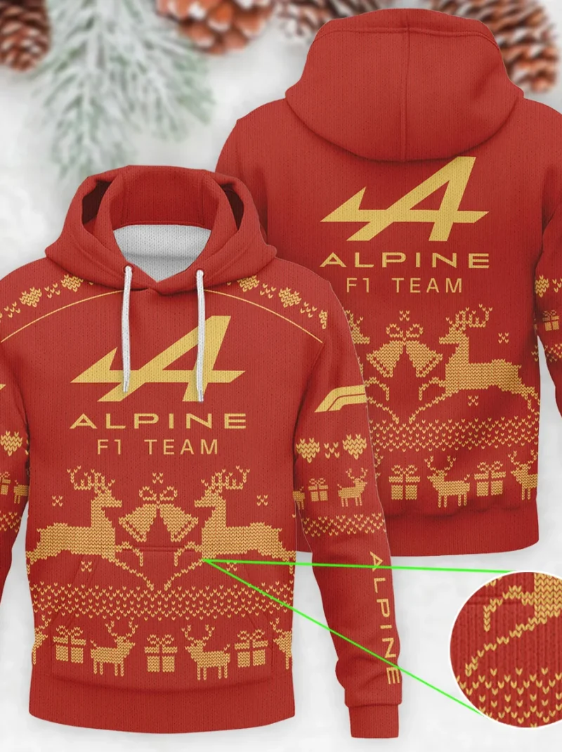 Festive Christmas Alpine Formula One - Knitted Hoodie BLVAF12209250A6ALP