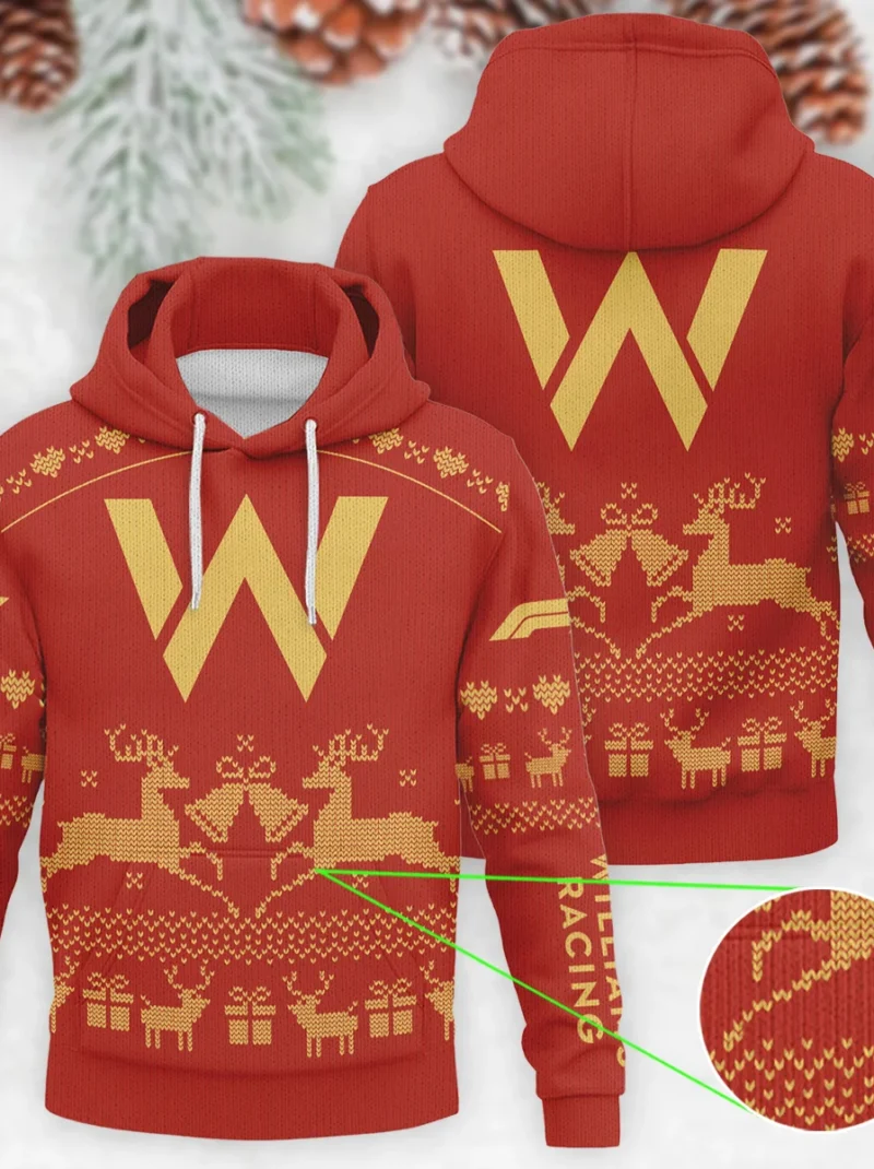 Festive Christmas Williams Formula One - Knitted Hoodie BLVAF12209250A6WIL
