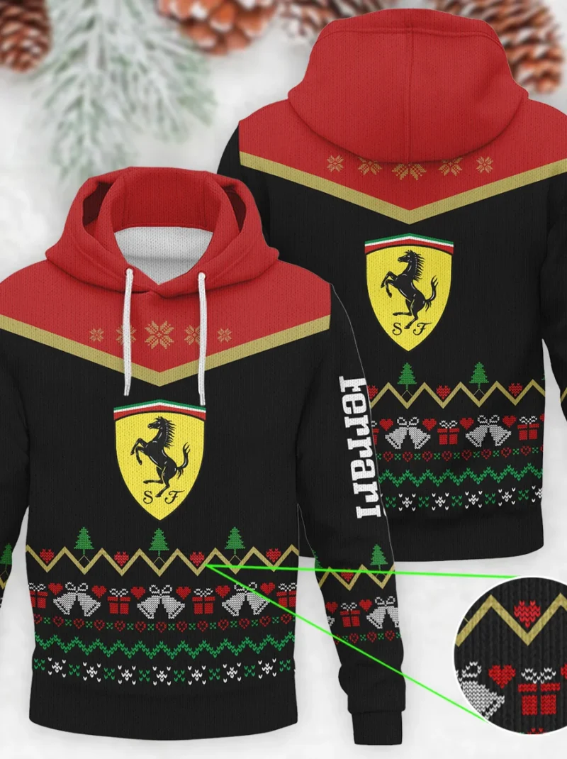 Christmas Gift Ferrari Formula One - Knitted Hoodie BLVAF12209250A7FRR