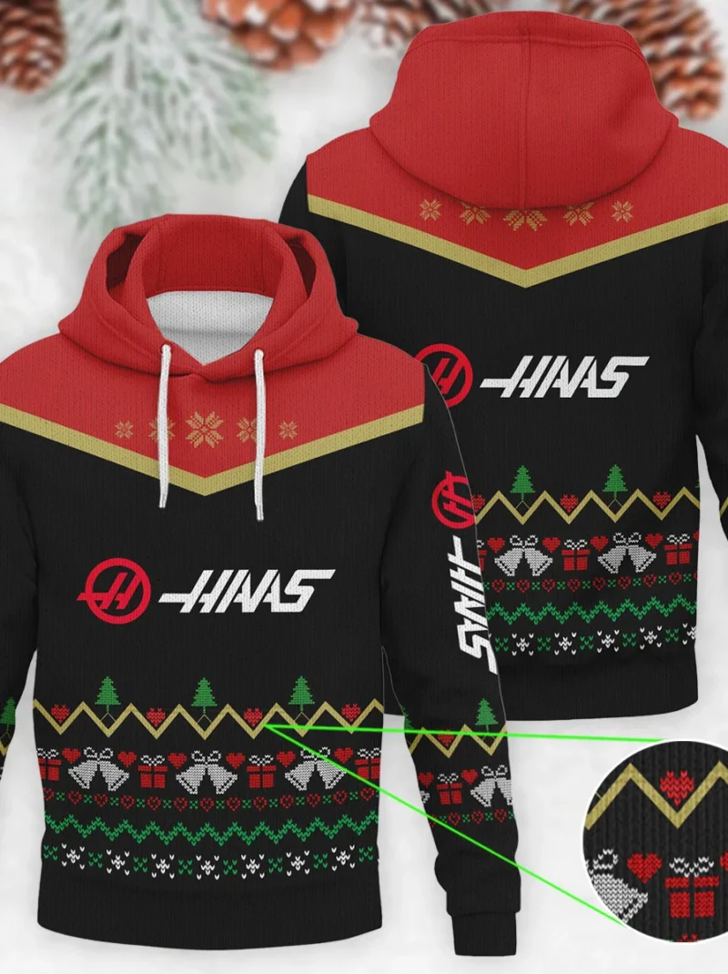 Christmas Gift Haas Formula One - Knitted Hoodie BLVAF12209250A7HAAS