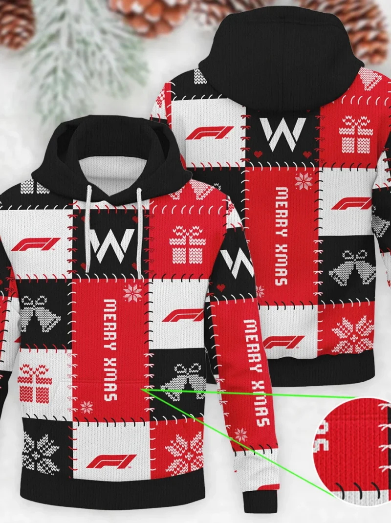Christmas Pattern Williams Formula One - Knitted Hoodie BLVAF12209250A9WIL