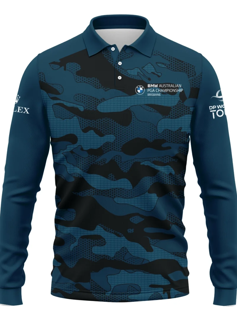 Rolex BMW Australian PGA Championship Logo Long Polo Shirt HOBMW031125A01ROXLPL