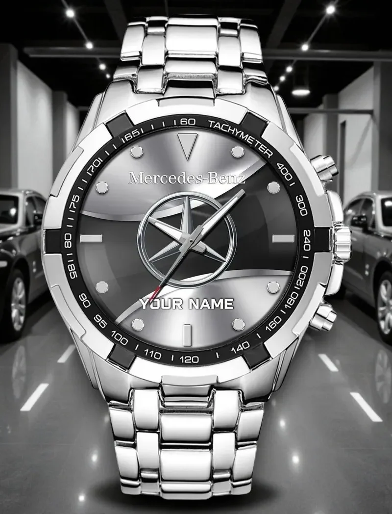 American Muscle Car Steel Watches, Dynamic Watch for Sport Fans DCAR476 - White