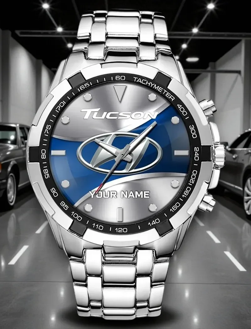 Performance Car Steel Watches, Dynamic Watch for Sport Fans DCAR476 - White