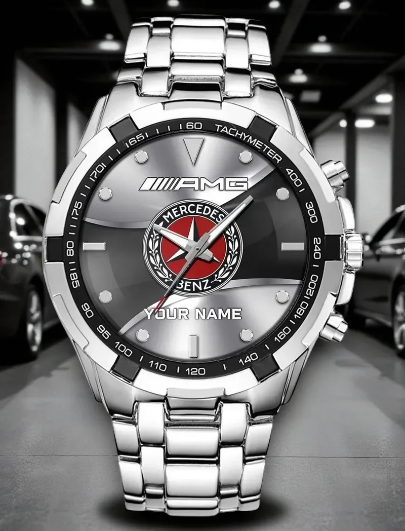 Commuter Vehicle Steel Watches, Timeless Sport Fan Accessory DCAR476 - White