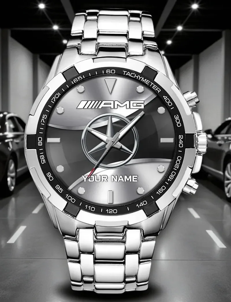 Prestige Automobile Steel Watches, Dynamic Watch for Sport Fans DCAR476 - White