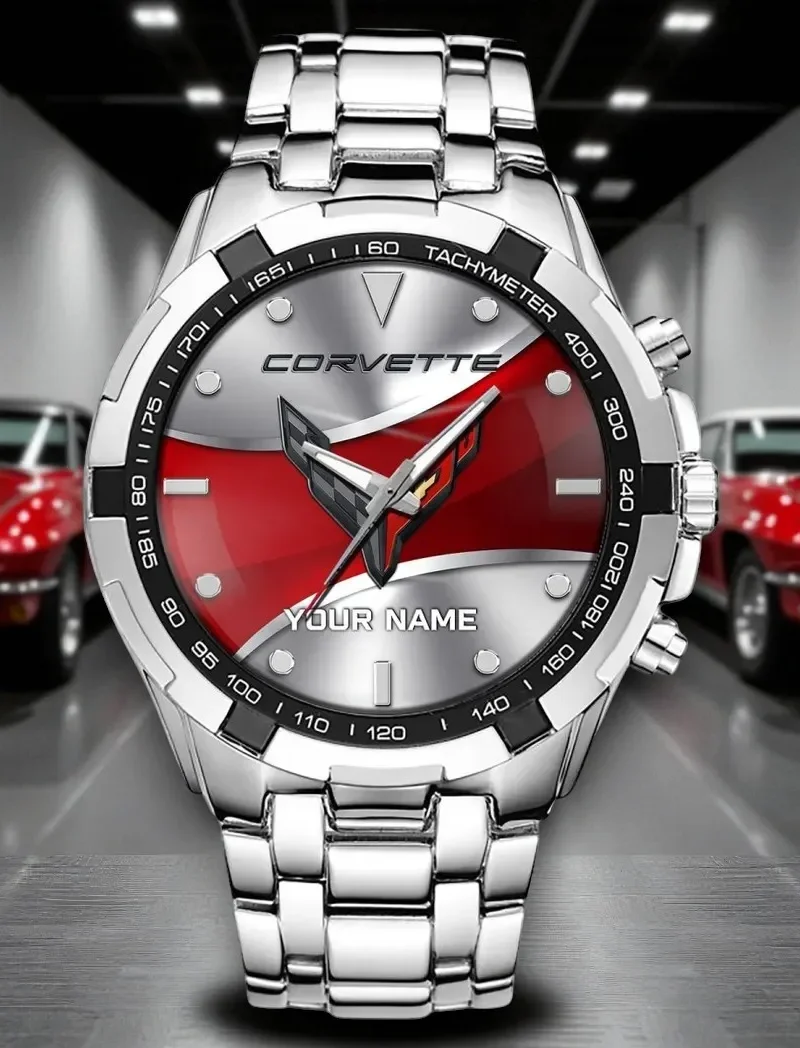 Sports Car Steel Watches, Precision Watch for Sport Fans DCAR476 - White