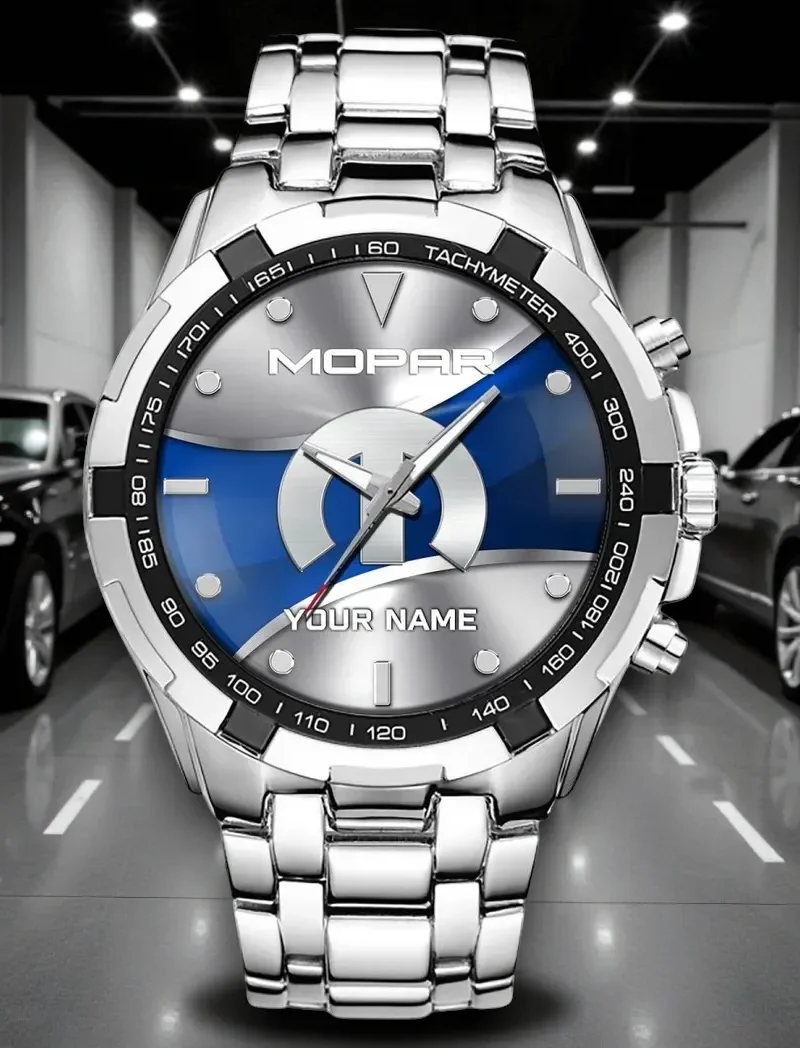 Classic American Car Steel Watches, Timeless Sport Fan Accessory DCAR476 - White