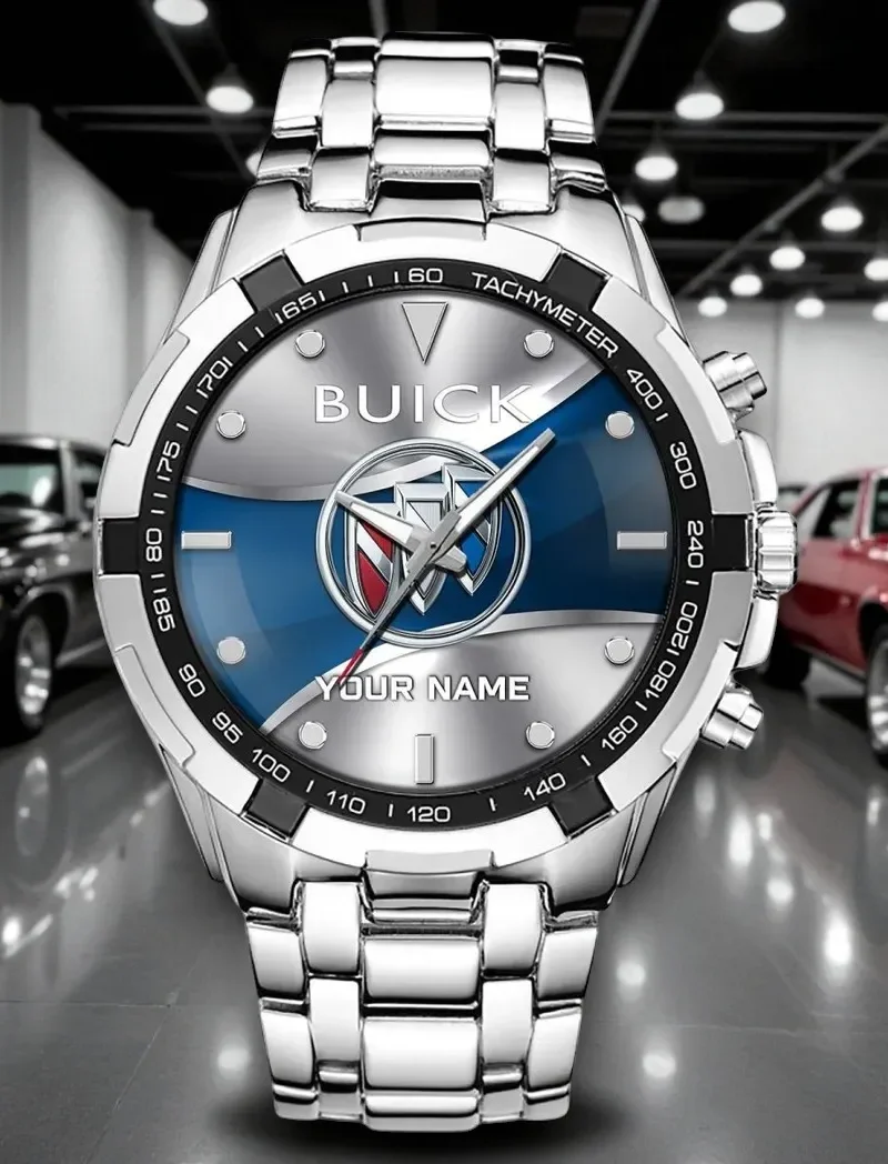 Chopper Style Steel Watches, Athletic-Inspired Wristwatch Style DCAR476 - White