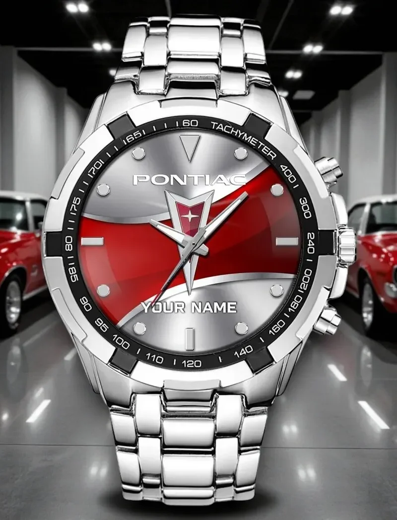Executive Car Steel Watches, Bold Watch for Supporters DCAR476 - White