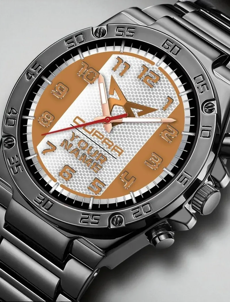 Italian Compact Hand Watch, Athletic-Inspired Wristwatch Style CAR4712