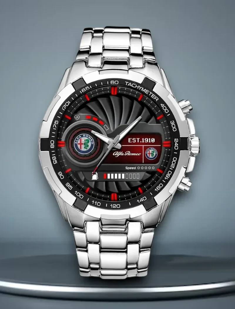 Modern Sports Car Steel Watches, Modern Supporter Wristwatch Style DCAR476 - White