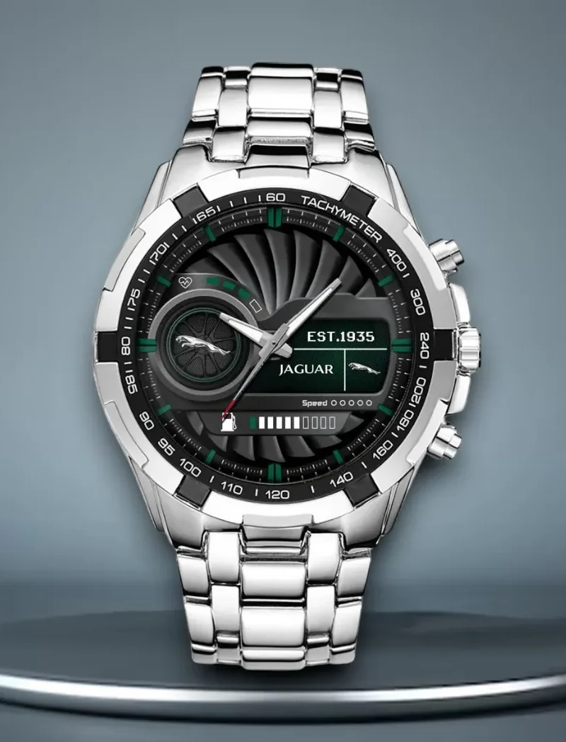 Chopper Style Steel Watches, Stylish Watch for Enthusiasts DCAR475 - White