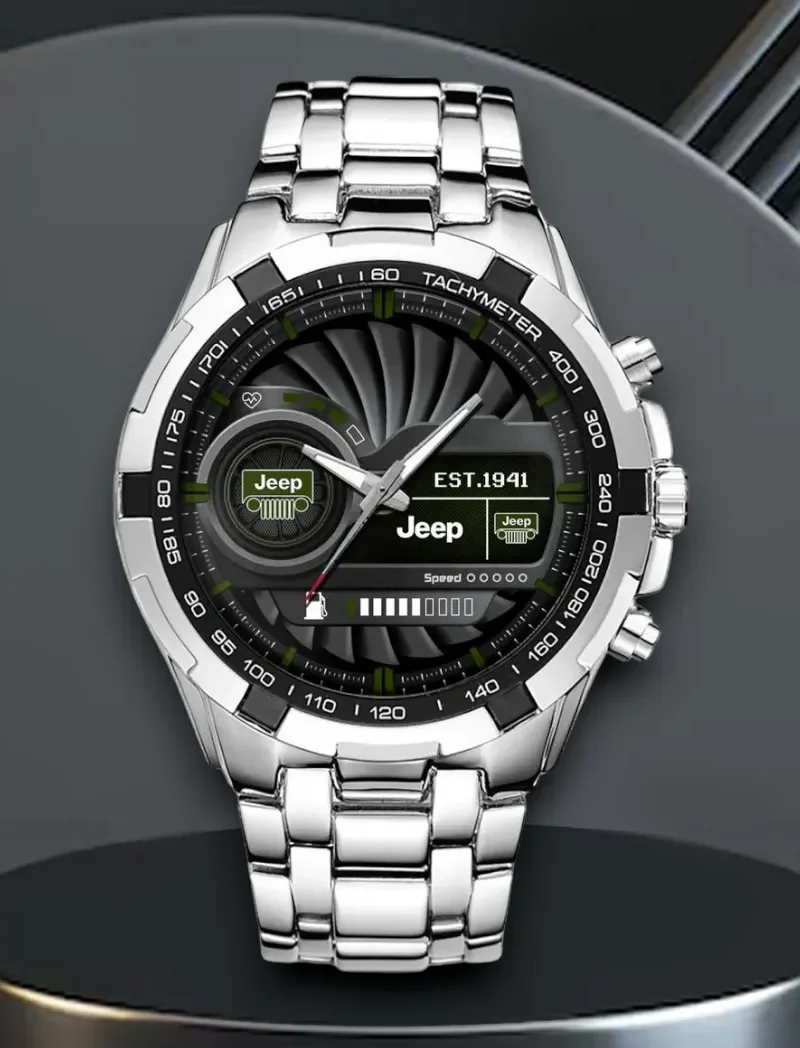 Adventure Bike Steel Watches, Endurance Watch for Fans DCAR475 - White