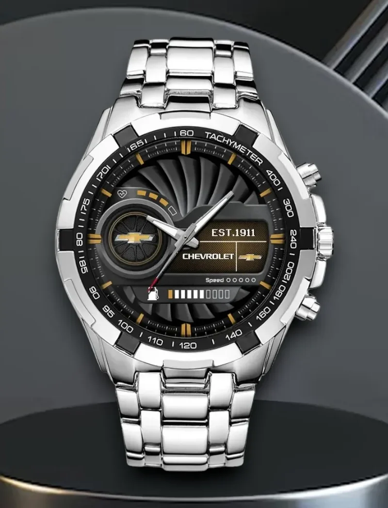 Performance Bike Steel Watches, Endurance Watch for Fans DCAR475 - White