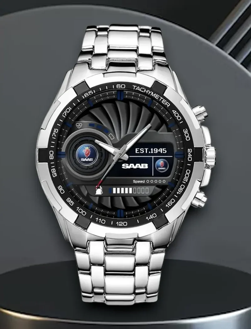 Extreme Racing Team Steel Watches, Precision Watch for Sport Fans DCAR475 - White