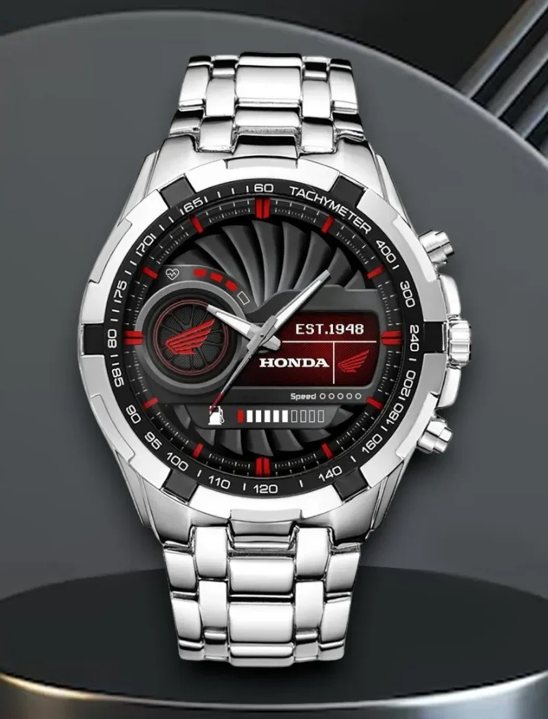 Motorcycle Steel Watches, Precision Watch for Sport Fans DCAR475 - White