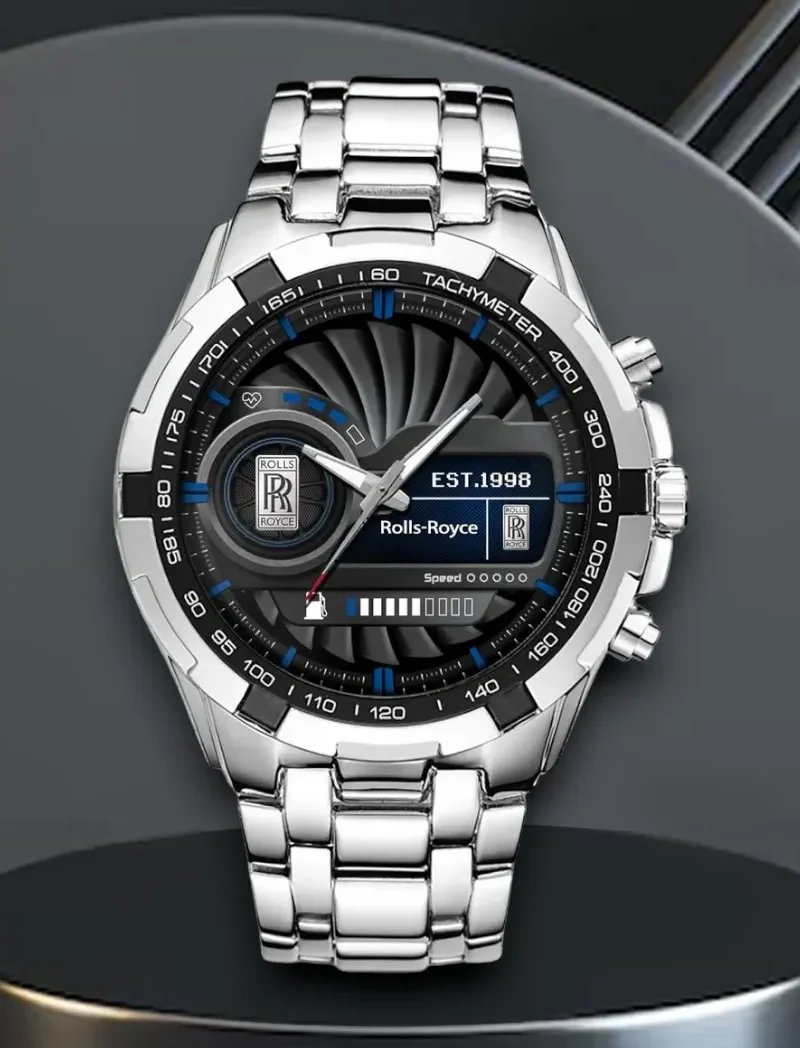 Agile Street Bike Steel Watches, Sport-Inspired Watch Precision DCAR475 - White