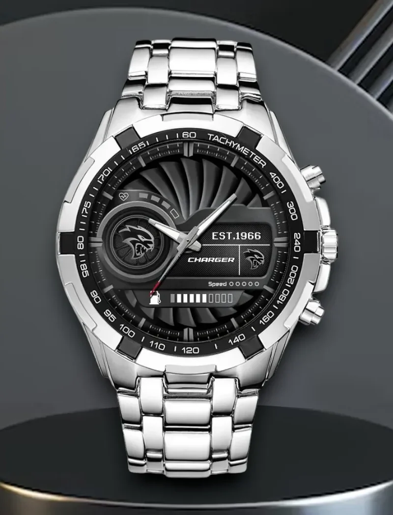 Crossover Vehicle Steel Watches, Elite Watch for Sports Fans CAR0402 - Silver