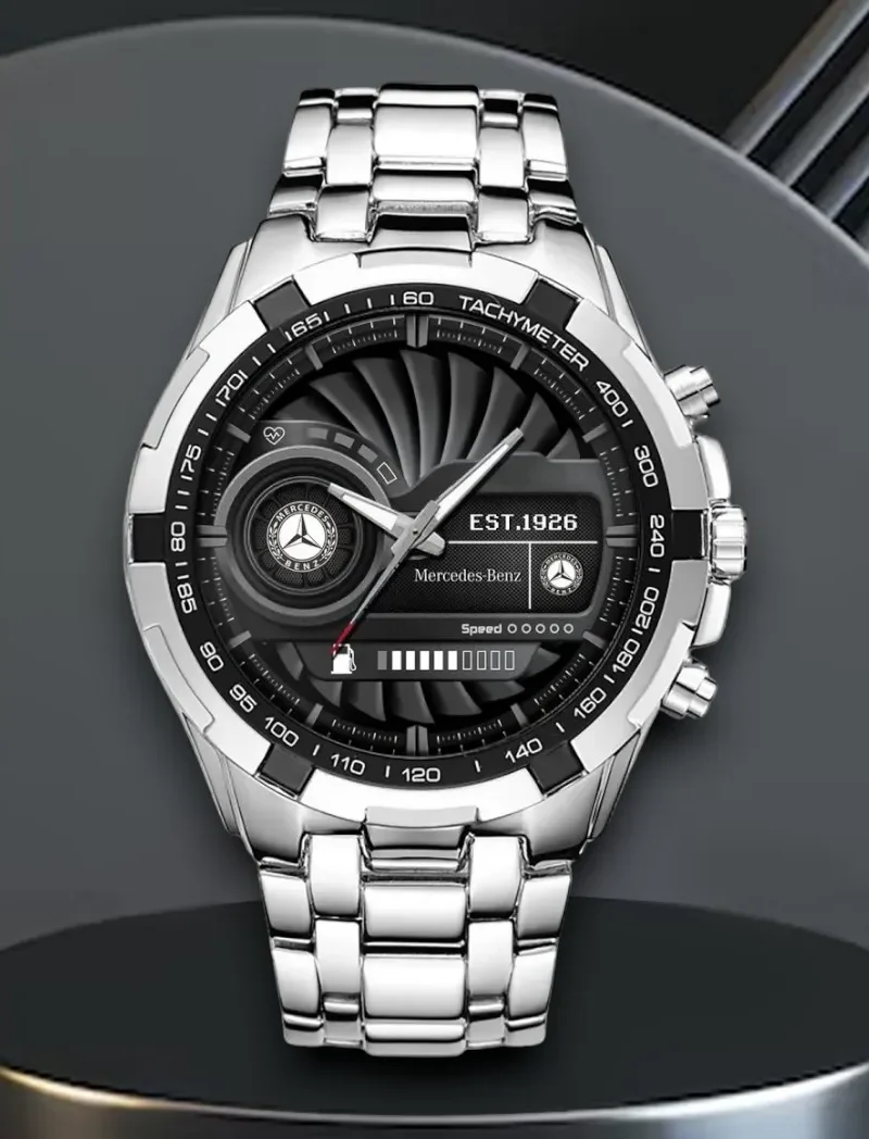 Practical Hatchback Steel Watches, Elite Watch for Sports Fans CAR0402 - Silver