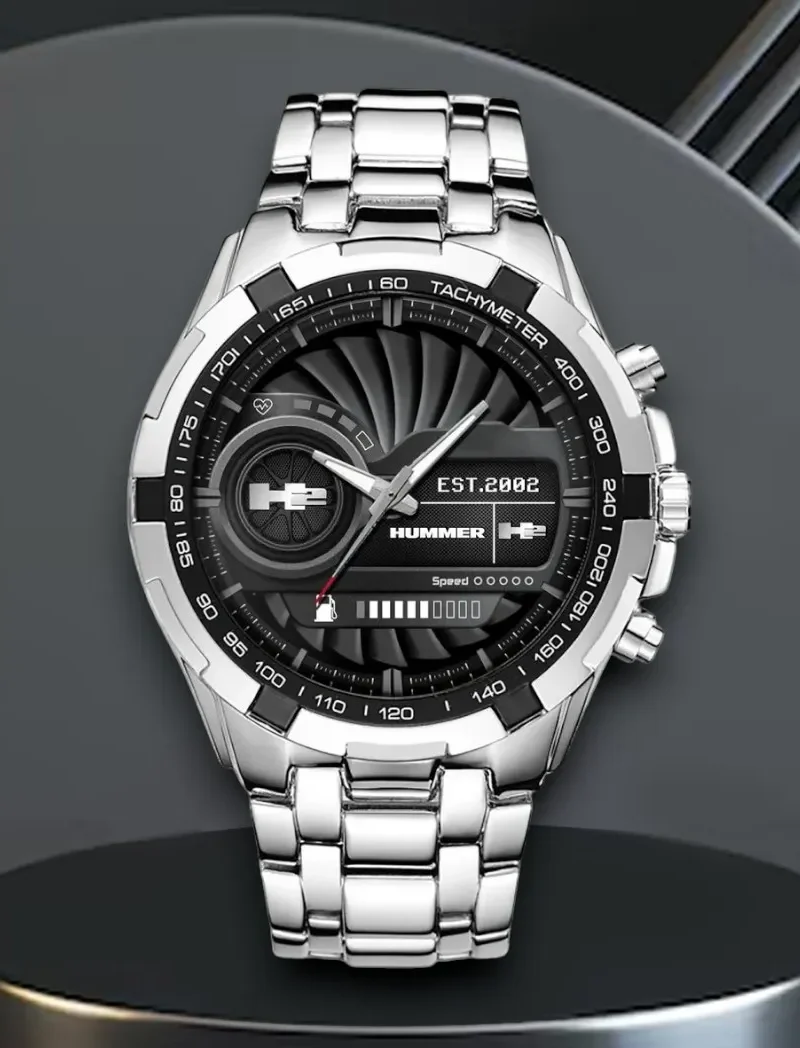 Pony Car Steel Watches, Fan-Focused Precision Timepiece CAR0402 - Silver