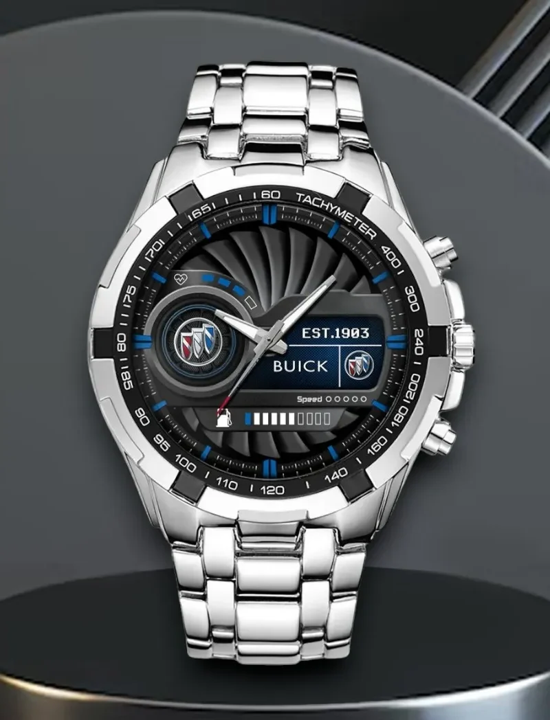 Elite Road Vehicle Steel Watches, Sport Lover's Precision Watch CAR0402 - Silver