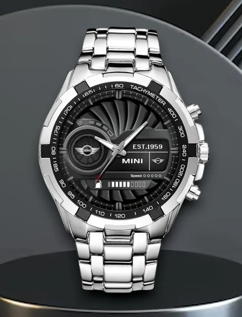 City SUV Steel Watches, Athletic Style Fan Timepiece CAR0402 - Silver