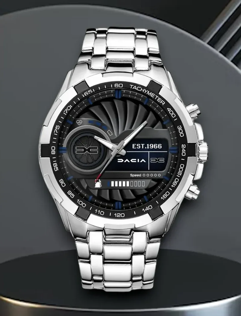 Rugged Terrain Auto Steel Watches, Sport-Inspired Watch Precision CAR0402 - Silver