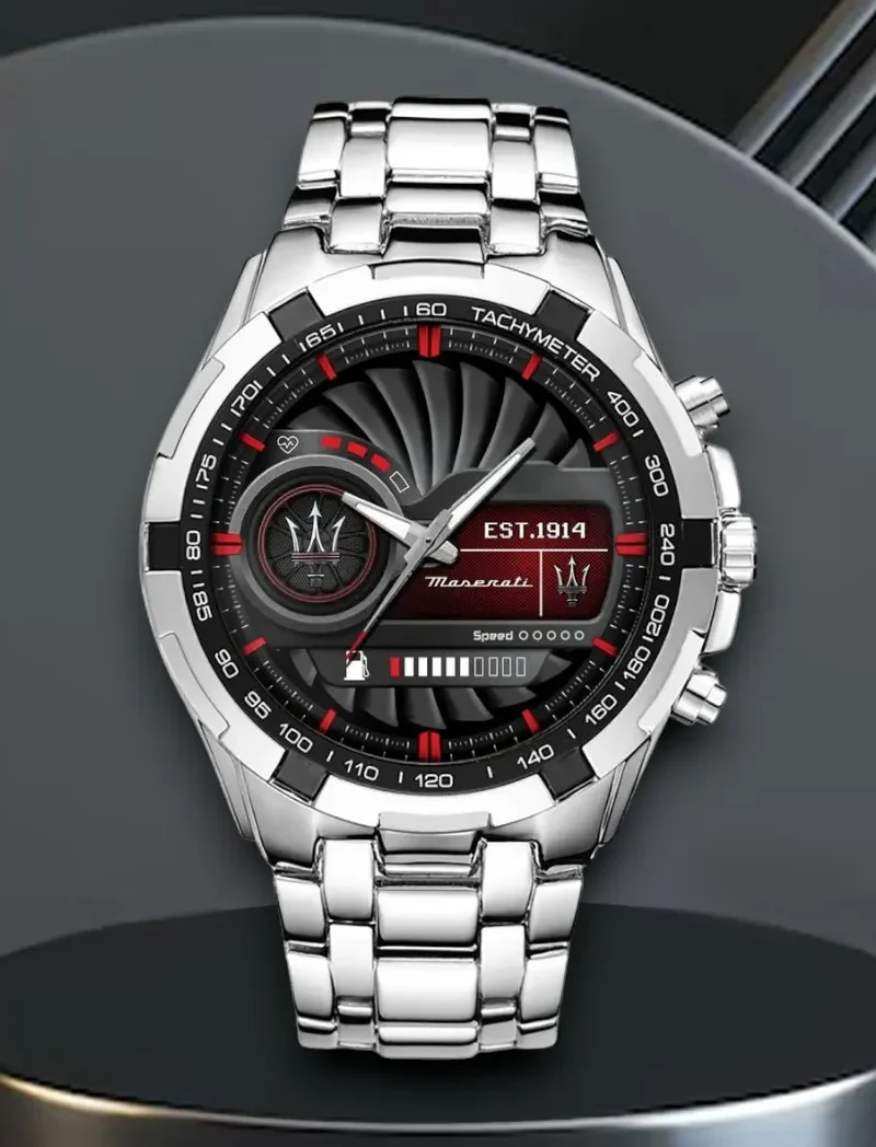 Premium Road Car Steel Watches, Game Day Fan Watch CAR0402 - Silver