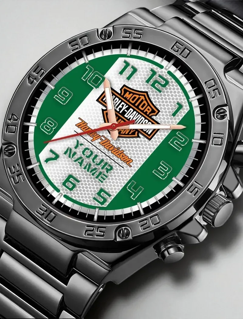 Biker Icon Hand Watch, Sport Fan Timepiece Performance DCAR477 - Green