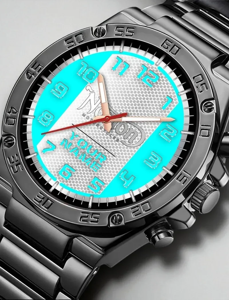 Custom Road Bike Hand Watch, Sport-Inspired Wristwatch Style DCAR477 - Cyan