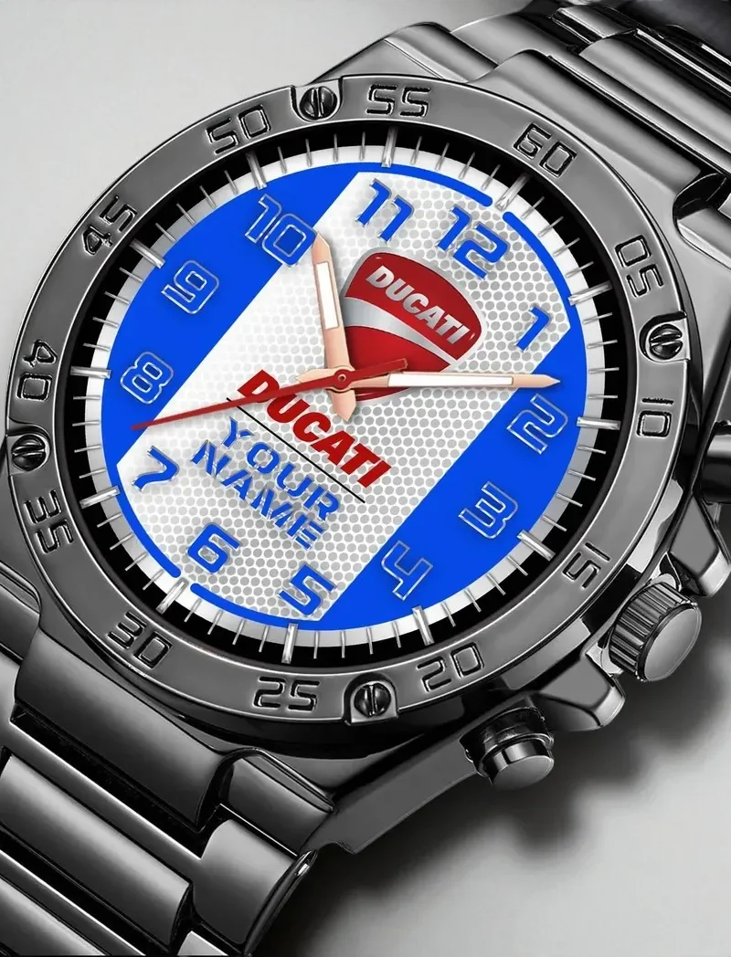 Precision Racer Hand Watch, Modern Supporter Wristwatch Style DCAR477 - Blue