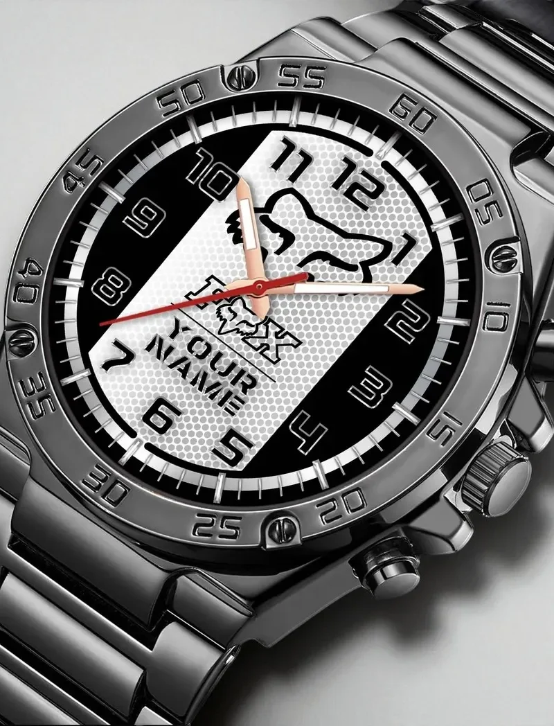 Motocross Gear Hand Watch, Elite Watch for Sports Fans DCAR477 - Black