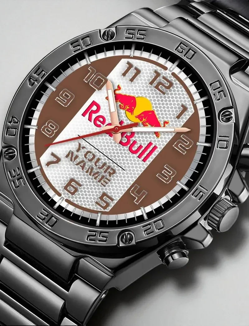 Extreme Racing Team Hand Watch, Modern Supporter Wristwatch Style DCAR477 - Brown