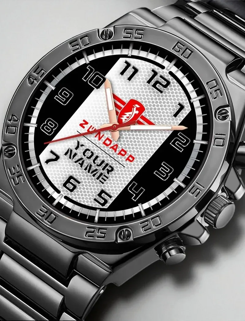 Traditional Motorcycle Hand Watch, Fan-Focused Precision Timepiece DCAR477 - Black