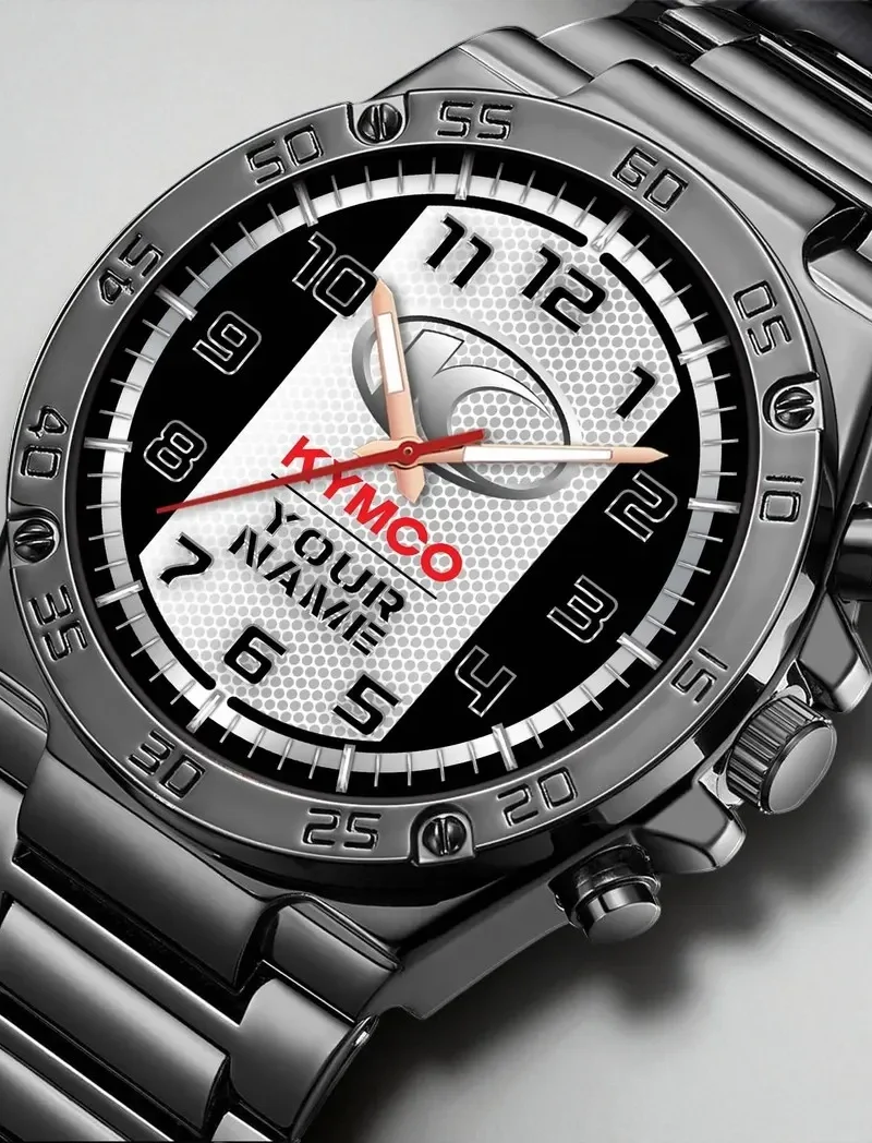 Motor Scooter Hand Watch, Timeless Sport Fan Accessory DCAR477 - Black