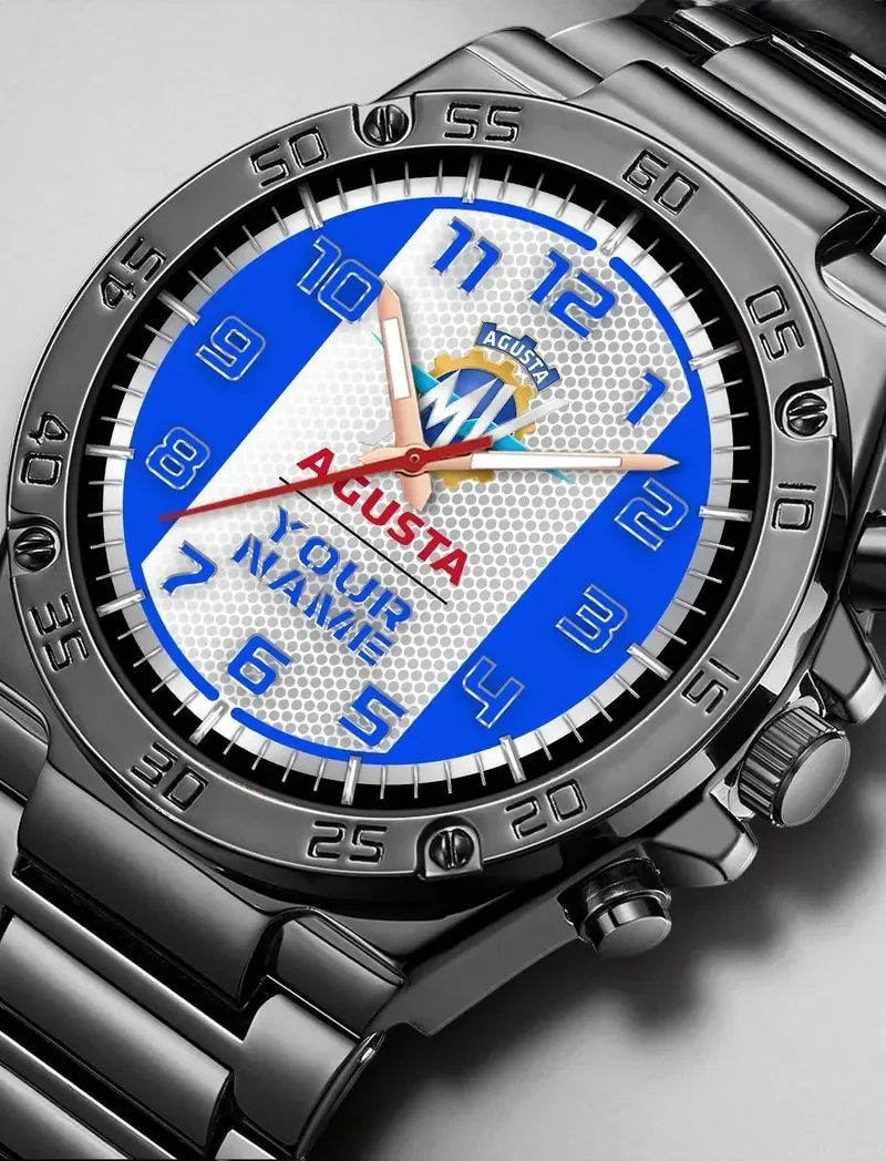 Track-Ready Motor Hand Watch, Fan Pride Performance Watch DCAR477 - Blue