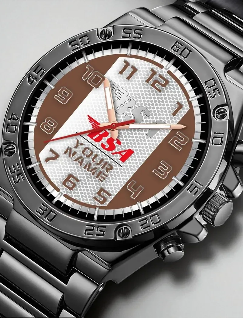 Motorcycle Hand Watch, Sport Fan Timepiece Performance DCAR477 - Brown