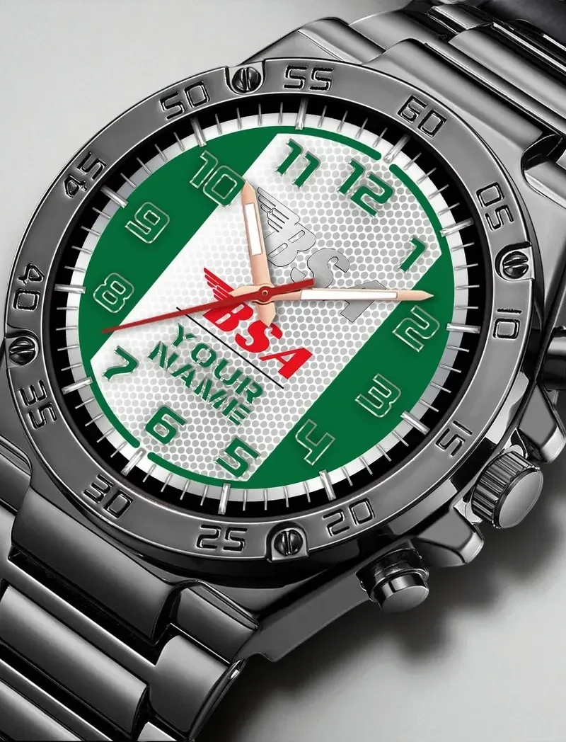 Vintage Bike Hand Watch, Sport Fan Timepiece Performance DCAR477 - Green