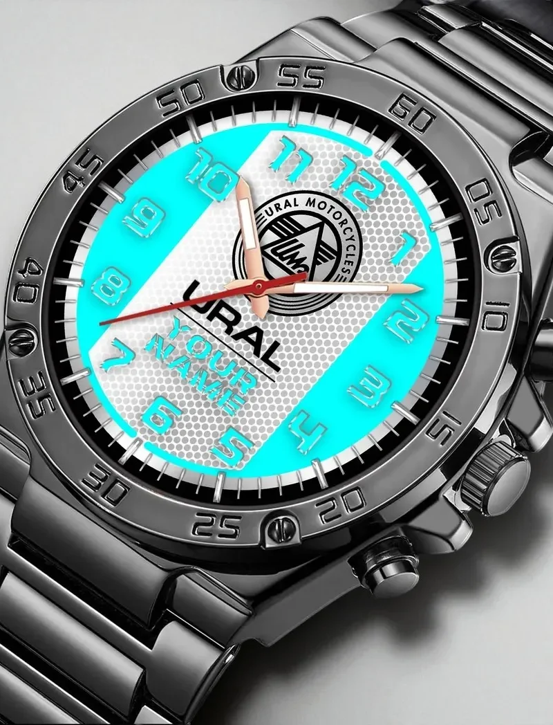 Two-Wheel Vehicle Hand Watch, Precision Watch for Sport Fans DCAR477 - Cyan